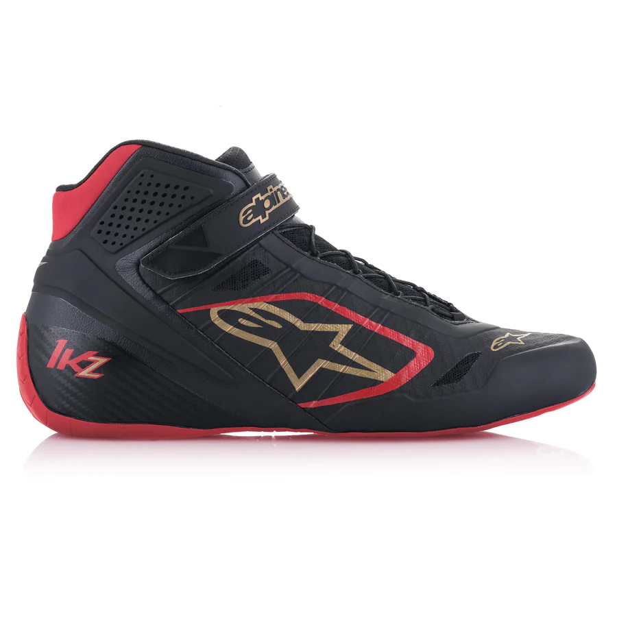 ALPINESTARS TECH-1 KZ SHOES - Black/Red/Gold - Image 2