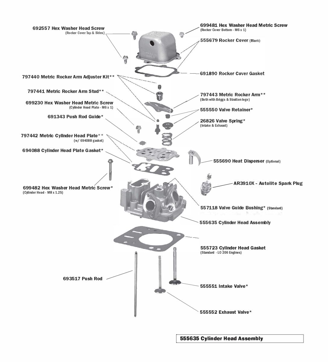 Briggs & Stratton - Cylinder Head Assembly
