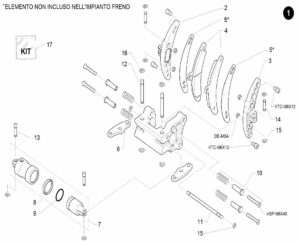BRAKE CALIPER CX-I28 H6